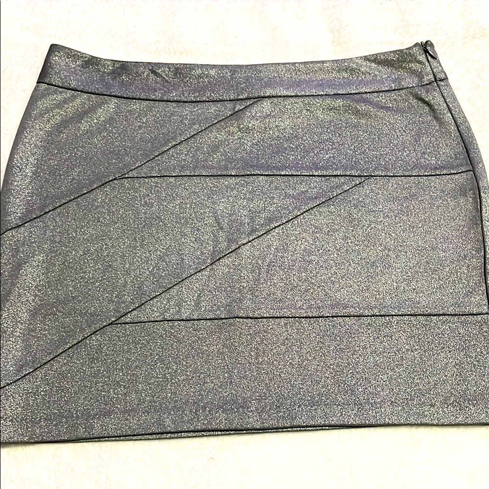 Catch My I Elegant Silver Sparkly Mini Skirt